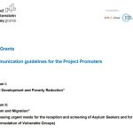 Communication guidelines for the Project Promoters